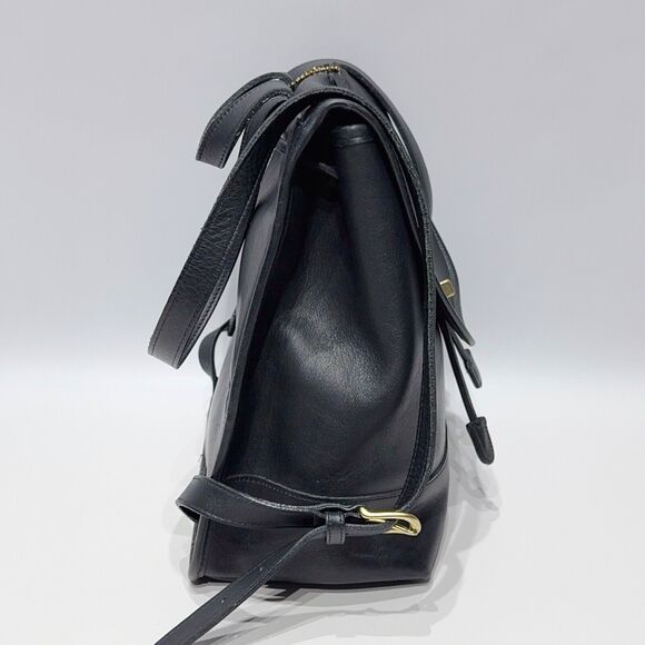 Vintage 90s Y2K Coach 9791 Black Leather Turn Lock Day Bag Backpack - Picture 6 of 16